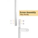 24Inch Brushed Nickel Over the Door Towel Rack, VOTZAAQ Stainless Steel Over Door Towel Holder, Door Towel Hanger with 3 Tier Towel Bars, Over Door Towel Storage for Bathroom