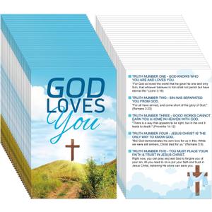 200 Pcs Gospel Tract Card Salvation Cards Pocket Holy Postcard Prayer Postcards Christian Inspirational Bible Verses Bookmark for Christian Gift(God Loves You) 200 Pcs Gospel Tract Card Salvation Cards Pocket Holy Postcard Prayer Postcards Christian Inspirational Bible Verses Bookmark for Christian Gift(God Loves You)