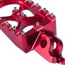 Hopider CNC Wide Foot Pegs MX Compatible with CR125/250 02-07, CRF150R 07-19, CRF250R 04-19, CRF250X 04-19, CRF450R 02-19, CRF450RX 17-19, CRF450X 05-19 CRF250L/M 12-18, CRF250RALLY 17-18,Red