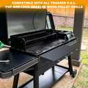 BBQ-PLUS Front Shelf for Traeger Woodridge, Side Table Replacement Parts for All P.A.L. Traeger Pellet Grills BAC762, Durable Metal Grill P.A.L. Pop-and-Lock Accessory for Food Prep & Storage