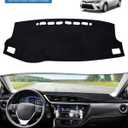 FIILINES Dash Cover for 2014-2018 Toyota Corolla, Dashboard Mat Accessories Dash Cover Sunshade Nonslip Mesh Protector No Glare Black