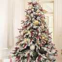 15PCS White Velvet Flocked Christmas Ornaments, 3.15" Shatterproof Matte Balls for Xmas Tree Decor, Elegant Luxury Holiday Ornaments (Beige)