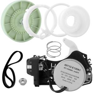 W10913953 49tyz-e120a1 Washer Shift Actuator with W10721967 Washer Pulley Clutch Kit & W10006384 Drive Belt Compatible for Whirl-Pool Ken-More May-tag by MIFLUS