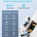 Universal Travel Adapter, International Travel Plug Adapter with 2 USB-C(PD 20W) 1 USB-A Ports, All in One Portable Adaptor, for USA, UK, EU, AU 224+ Countries (White) US