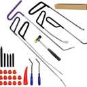 29 Pcs Paintless Dent Repair Rods, Dent Rods Removal Kit, Stainless Steel Dent Rods, Professional Hail Dent Removal Tool for Minor Dents, Door Dings and Hail Damag