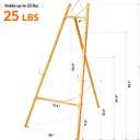 JEAWIWI Gold Easel Stand for Sign, 4-Tier Heavy Duty Metal Display Easels Stand with Adjustable Chain, Floor Easel for Wedding Sign, Painting, Commercial Display