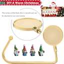 2 x 4 Pack Christmas Stocking Holders,Gnome Metal Stockings Hangers Multiple Uses Hanging Hooks Stocking Holders Bases for Fireplace Xmas Christmas Decor