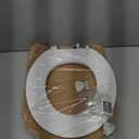 Centoco Elongated Wooden Toilet Seat, Residential, Closed Front with Cover, Made in the USA, DSAMAZ9-301, Crane White (Cotton/Bright)