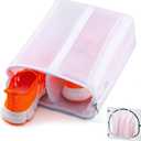 2 x 2-in-1 Shoe Dry Bag for Sneaker Dry & Wash, Dual-zone Sneaker Dryer Bag w/Elastic Straps, Door Shoe Laundry Bag for Washer & Dryer, Shoes Cleaning Thickened Mesh Laundry Bag for Home Travel Essentials