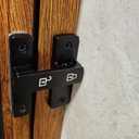 Flip Door Lock Black 180 Degree Thickened Bifold French Door Lock Latch for Gate Barn Garage Shed Window Cabinet Liquor Black