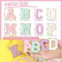 Chenille Letters Patches Self-Adhesive for Clothing: NICEVINYL 52pcs Classic-Color Preppy Varsity Self Adhesive Initial Letters Patches Stickers for Trucker Hats,Makeup Bags,Backpacks