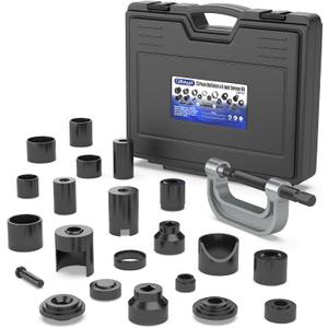 23-Piece Ball Joint Press Kit, Ball Joint Removal Tool Kit w/Universal Adapters and Sockets for Most 2WD/4WD Cars, Trucks and SUVs