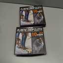 12 x 9 Ft Plastic Sheet Drop Cloths (20-Pack) - Disposable Painter's Sheeting & Tarps for Painting, Waterproof Painting Supplies, Dust Cover for Furniture/Couch/Floor Protection