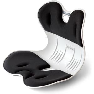 Lumbar Support Posture Corrector Chair for Men  Large Portable Ergonomic Back Support Chair for Posture Correction and Lower Back Pain Relief (Black)