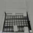 DecoBrothers Crystal Tempered Glass Vertuo Pod Holder Drawer, 24 Large or 48 Small Nespresso Capsule Organizer (48 pcs Capacity, Black)