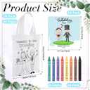 Tenceur 24 Set Wedding Activities for Kid Include 12 Coloring Books 96 Crayons 12 Activities Favors Gift Bags for Wedding Table Party Game Reception