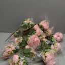 Crowye 16 Bundles Artificial Peonies Realistic Flowers with Stems Bouquet Peonies for Table Centerpieces Wedding Decoration Bridal Floral Arrangement (Light Pink)