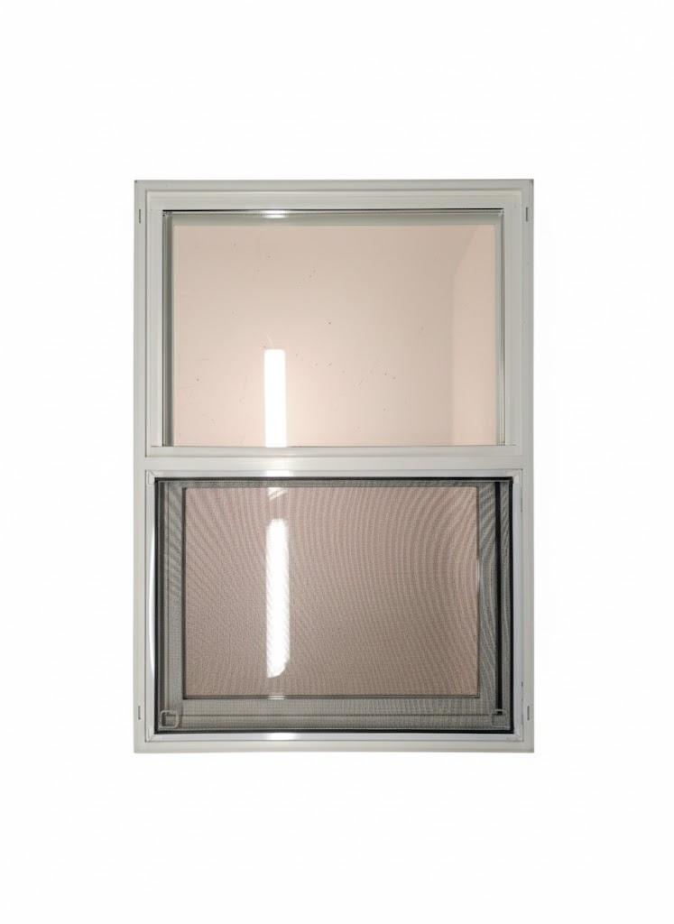 Left-Hand Single Sliding Vinyl Window White with Dual Pane Insulated Glass