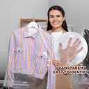 60 Pcs Dry Cleaning Bags, 35.4 x 23.6 In Clear Plastic Garment Bags for Coat Shirt Dust-Proof Clothing Storage Bag for Home, Dry Cleaners, Travel