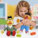 Sesame Street Friends Bert and Ernie 8-inch 2-piece Sustainable Plush Stuffed Animals Set, Kids Toys for Ages 18 Month by Just Play