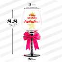Happy Birthday Wine Glass for Women | Fun Gift Idea for Best Friend, Sister, Mom, Grandma, Aunt, Mimi, Teacher | Fabulous Any Age Bday Girl Present for Her | Big Glitter Decorated Glassware
