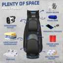Cart Golf Bag 15 Way Organizer Divider Top Golf Club Bags Lightweight Golf Cart Bags for Men Women with Cooler, Rain Cover