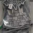 JOYIN 17 Halloween Foam RIP Graveyard Tombstones (5 Pack), Halloween Tombstones Decorations Outdoor for Graves with 12 Metal Stakes for Cemetery Yard Lawn Party Decor (Gray)