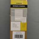 No Drill Cordless Roman Shades, Room Darkening, 29×48 in Beige | Cordless fabric shades with polyester material provide room darkening, easy installation without drilling