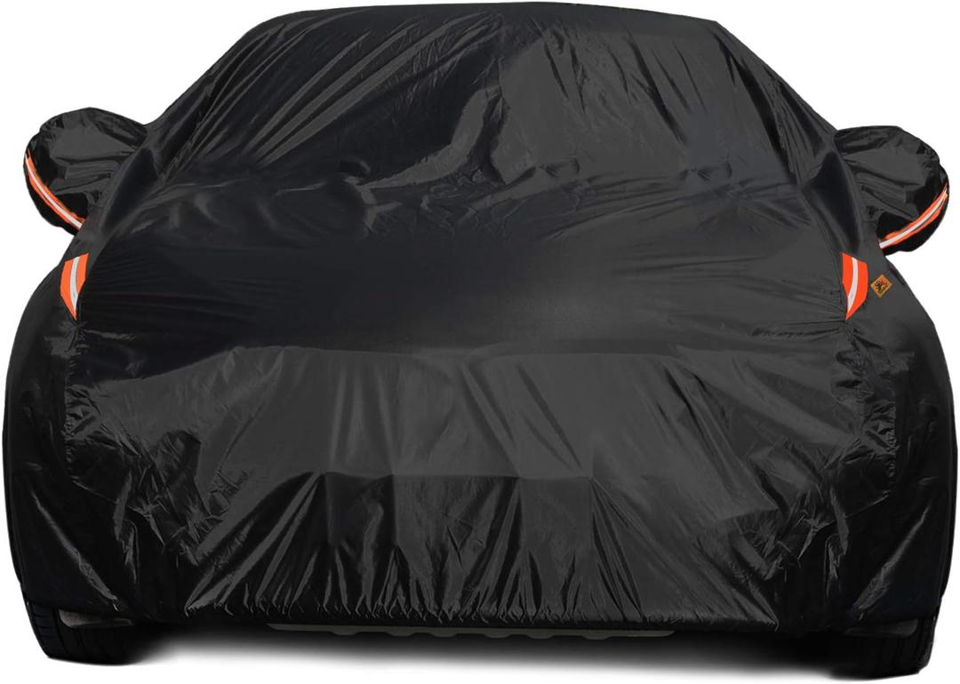Full Car Covers for Sedan, Car Cover Waterproof All Weather Windproof Dustproof UV Protection Scratch Resistant Indoor Outdoor Univers (B2-Fit Sedan-Length ( 185-191 inch ))