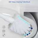 CELOX 2 Set Toilet Brush and Plunger Set, Toilet Brush and Holder Set, Toilet Bowl Brush and Holder, White