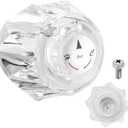 Faucet Handle Replacement Compatible with Delta Faucet RP2391 Single Clear Knob Handle Kit with Button and Set Screw, Acrylic