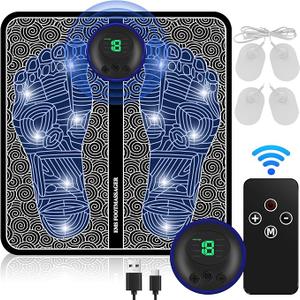 Foot Massagers for Pain and Circulation - Foot Massager, EMS Electric Massage Mat for Feet and Legs with Rechargeable Foot Massager with Remote Control