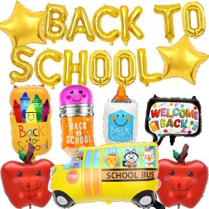 3 x Back to School Balloons 21 Pcs First Day of School Balloons Classroom Decor, 28.3*20.8 inches