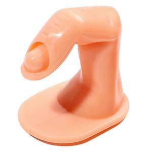 Practice Finger for Nail Art, 10PCS Manicure Training Fingers with Plastic Stand for Acrylic Gel Wrapping, Black