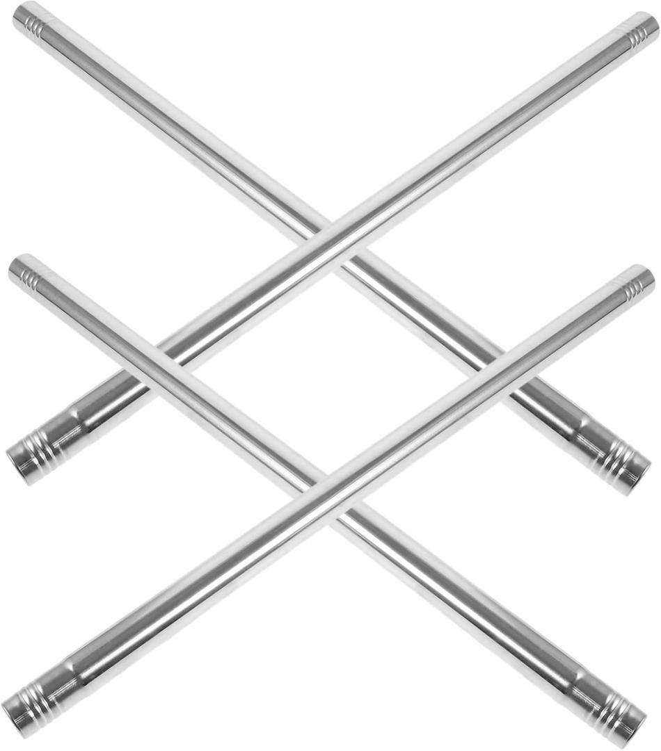 STOBAZA 7pcs Broom Pole Replacement Stick Stainless Steel Mop Handle Rod Stick for Mop Pole