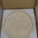 WORHE Natural Marble Vanity Tray for Bathroom Kitchen Dresser, Travertine Stone Decorative Trays for Jewelry, Perfume, Cosmetic, Candle, Round Countertop Storage Organizer for Home Decor Beige (WH019) (9.4", Natural Beige)