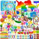 125 Pack Fidget Toys Assortment for Kids 4-8-12,Stress&Anxiety Relief Toys for Party Favors,Treasure Box Fillers,Classroom Prizes Rewards,Carnival,Pinata Stuffers