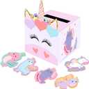 Valentines Day Gifts for Kids - Valentines Day Cards for Kids School - Unicorn Valentine Boxes with 33 Cards for Boys Girls Classroom Exchange Class Gifts Party Favors(32 Valentine's Card/4 Teacher Card)