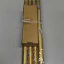 Gold Curtain Rod 36-91 Inch, 1 Inch Adjustable Heavy Duty Curtain Rods for Windows, Decorative Modern Window Treatment Rods, Telescopic Splicing Metal Drapery Pole, Easy Installation