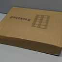 JIUYOTREE 5-Tiers Portable Bookshelf with Fabric Cloth at Back, 8 Cube Closet Storage Organizer Bookcase, Living Room, Study Room, Bedroom, Black