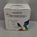 Smart Bird Feeder with Camera Solar Powered 2K HD Video, 10,000+ Species AI Recognition, Real-Time App Alerts, and Weatherproof Design for Effortless Birdwatching, Gift for Bird Lovers, Green Brown