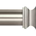 Ivilon Drapery Treatment Window Curtain Rod - Square Design 1 1/8 Rod. 120 to 240 Inch - Satin Nickel