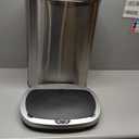 BestOffice | 13 Gallon Trash Can with Lid | Automatic Touchless Garbage Can | Odor Control | Modern Oval Design | Easy to Clean | Stainless Steel | Fits Any Kitchen, Bathroom, Office or Home