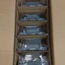 M MCIRCO [5-Pack,36 Oz] Glass Meal Prep Containers 2 Compartments Portion Control with Upgraded Snap Locking Lids Glass Food Storage Containers, Microwave, Oven, Freezer and Dishwasher (4.5 Cups) (Gray)