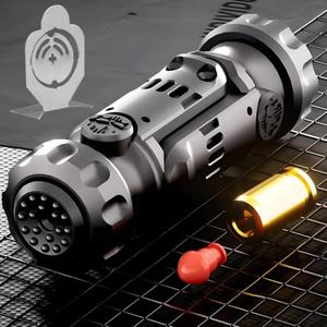 Metal Tungsten Steel Fidget Toy Gun Fidget Slider Fidget Gun Stress Relief Relax EDC Gyro Finger Toy Fidget Ring Fingertip Textured Spinner (Black)