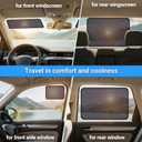 ZATOOTO Static Cling Car Window Shades 6Pack, Side Window Sun Shade Sun Blocker for Baby Car Windshield Sunshade for DriverReinforced FrameAnti-Glare (15.7 * 7'', 15.7 * 13.8'', 20.9 * 13.8'') (6pcs set)