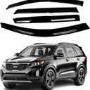 Fits Kia Sorento 2011 2012 2013 2014 2015 Acrylic Safe Smoke Window Visor Set - Sun, Rain, and Vent Protection, 4-Piece Window Deflector Guard Kit