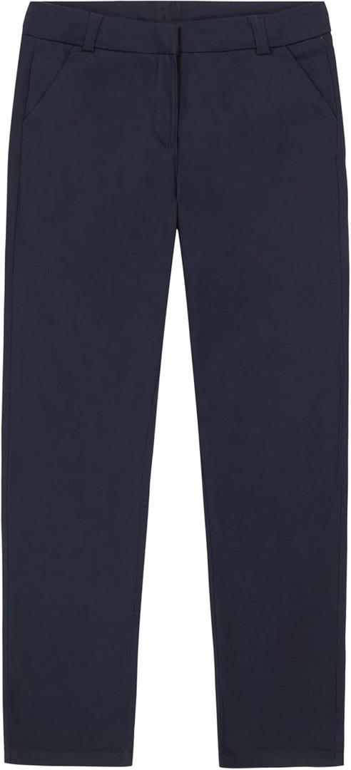 Izod Girls School Uniform Twill Skinny Pants, Made with Stretch Performance Material, Wrinkle & Fade Resistant (10, Navy)