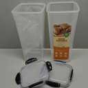 Bread Box Pack of 2 Bread Container - Fresh Bread Storage Box Plastic Bread Keeper with Airtight Lid, Sandwich Bread Dispenser Loaf Storage Saver for Kitchen Home, BPA Free, 5 Liter