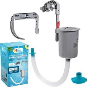 U.S. Pool Supply Pool Skimmer - Above Ground Pool Skimmer, Floating Pool Surface Skimmer, Pool Accessories - Clean Debris Basket, Wall Mount, Attaches to Inflatable Collars, Tubular and Metal Frames